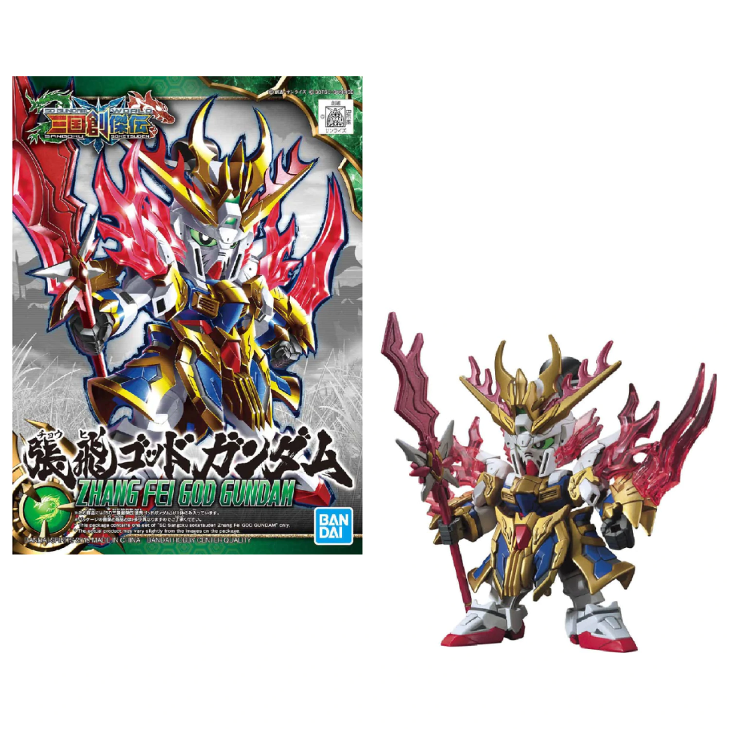 GUNDAM SD Sangoku Soketsuden Zhang Fei God Gundam Modellbausatz Produktfoto