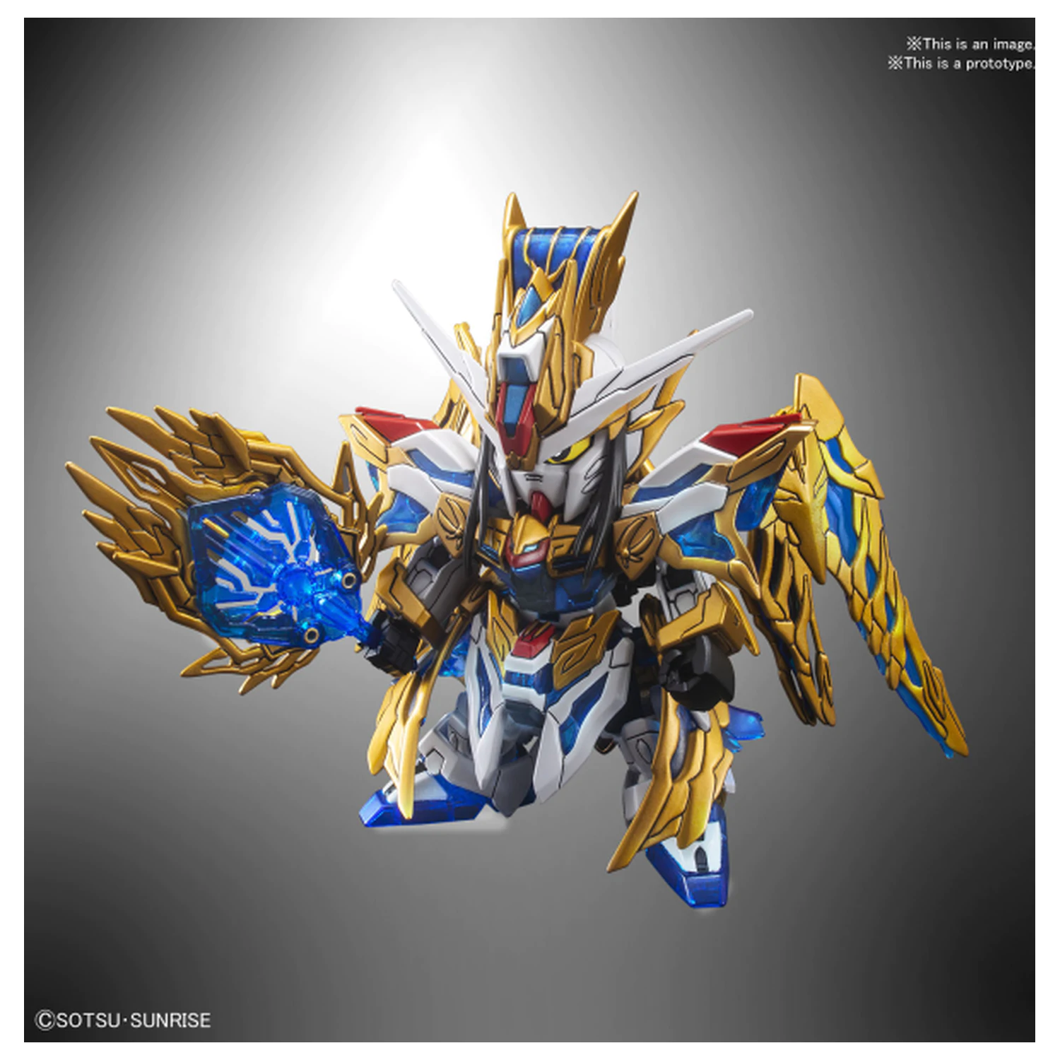 Gundam SD Sangoku Soketsuden Zhuge Liang Freedom Gundam Modell Bausatz Produktfoto