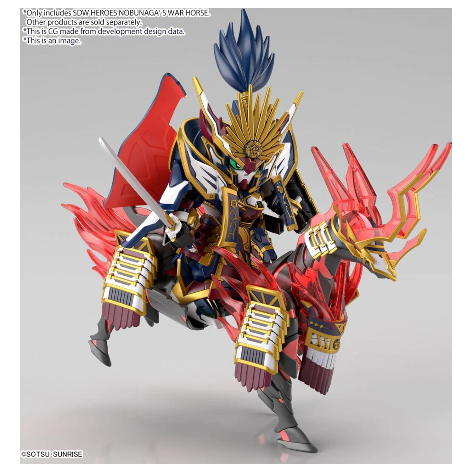 GUNDAM SDW Heroes Nobunaga's War Horse Modellbausatz Produktfoto