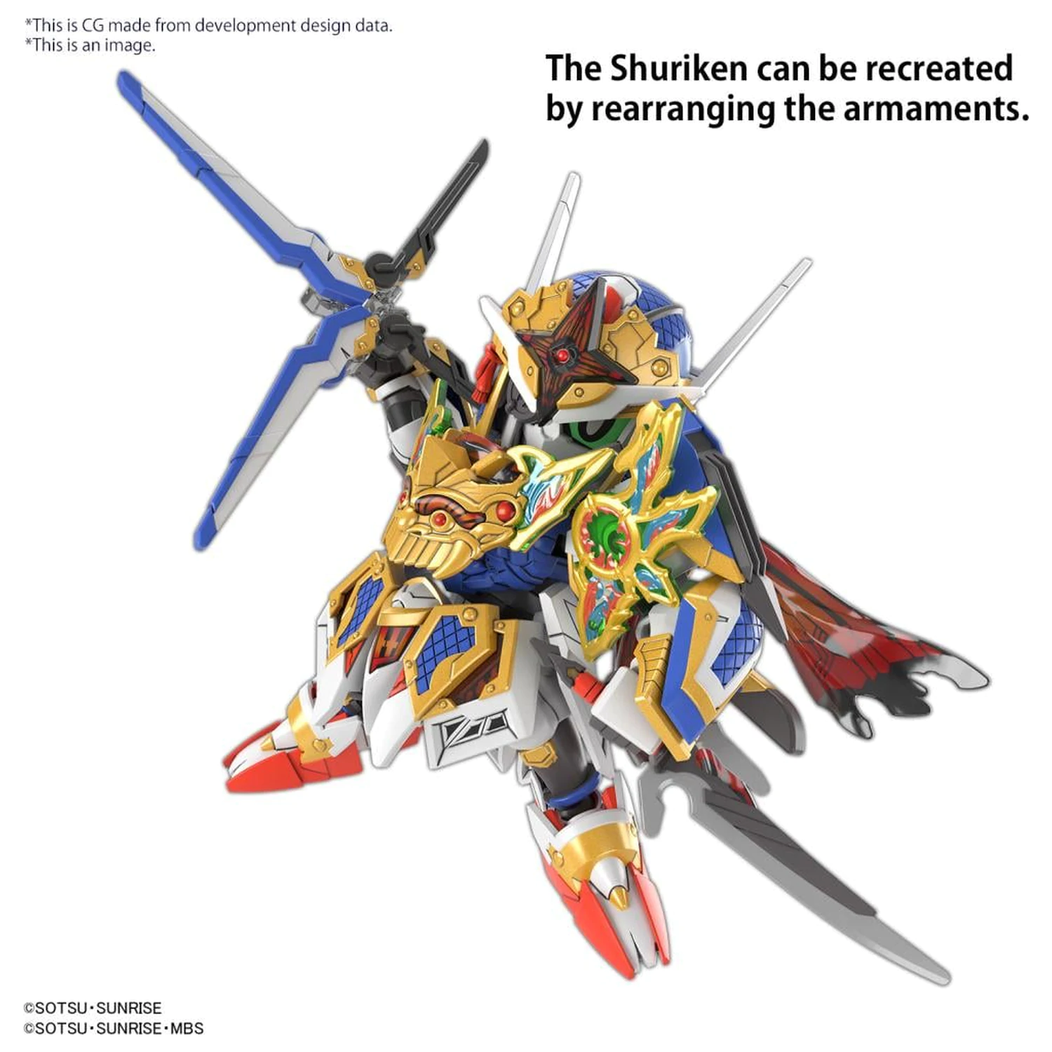 GUNDAM SDW Heroes Onmitsu Gundam Aerial Modellbausatz Produktfoto