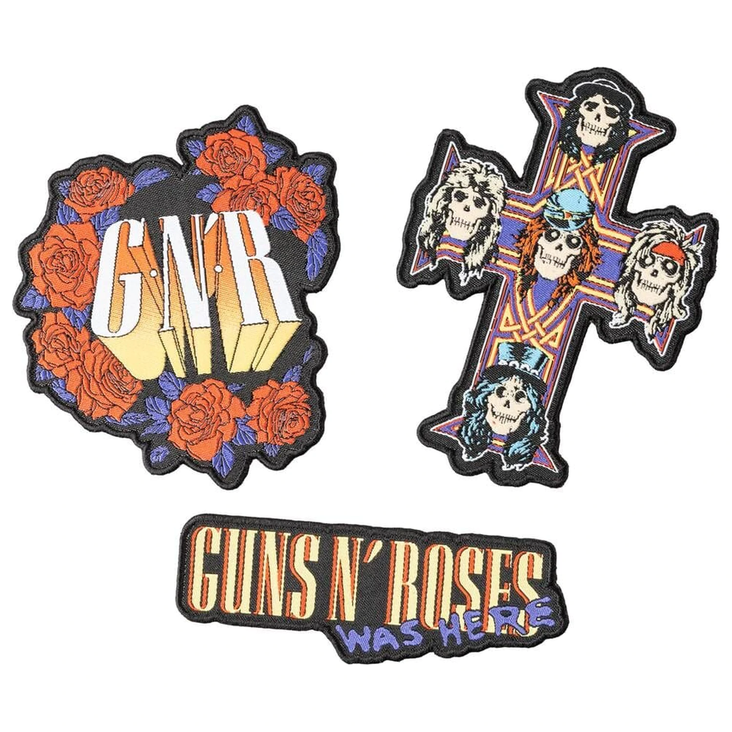 Guns N Roses 3er-Set Aufnäher Produktfoto
