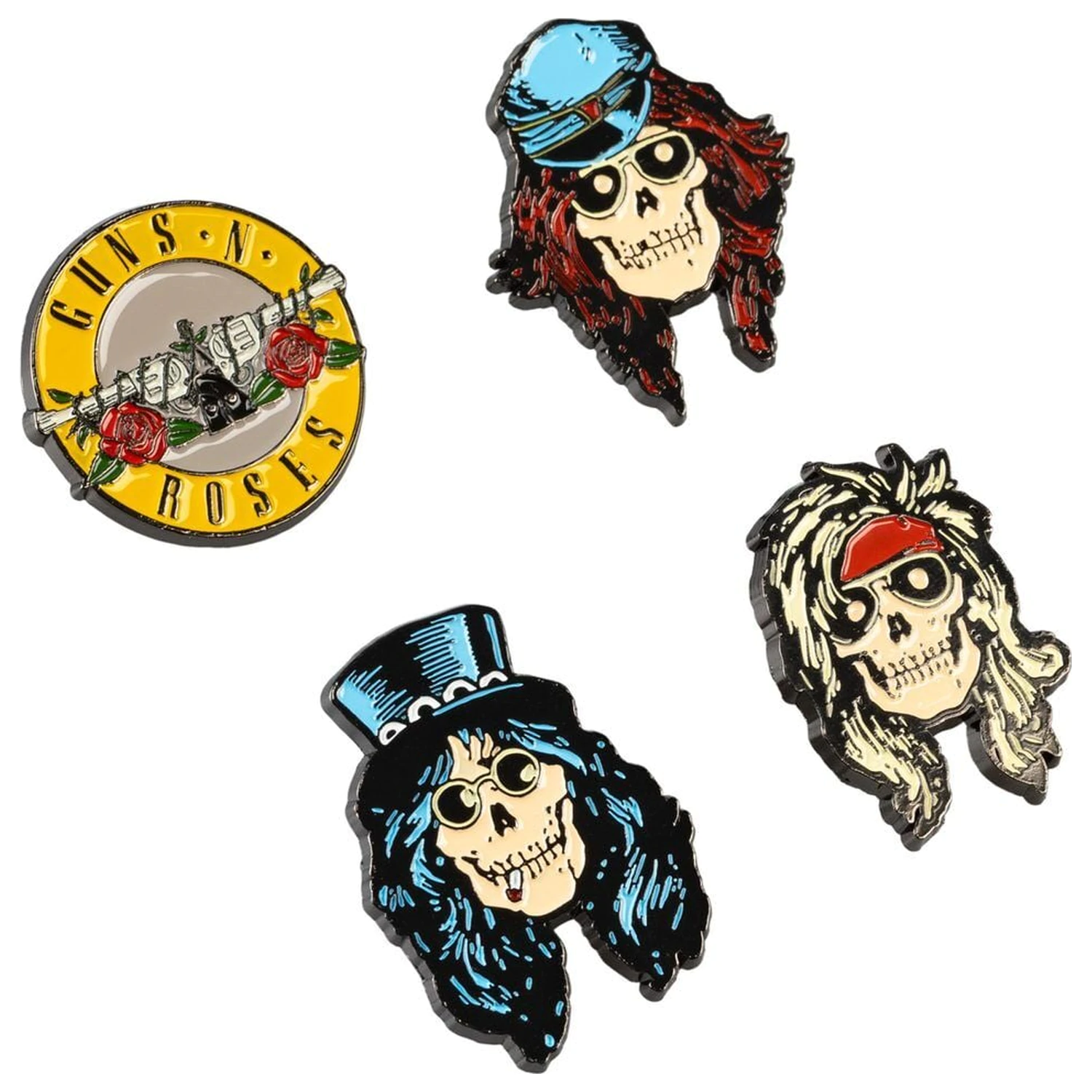 Guns N Roses Set von 4 Pins Produktfoto