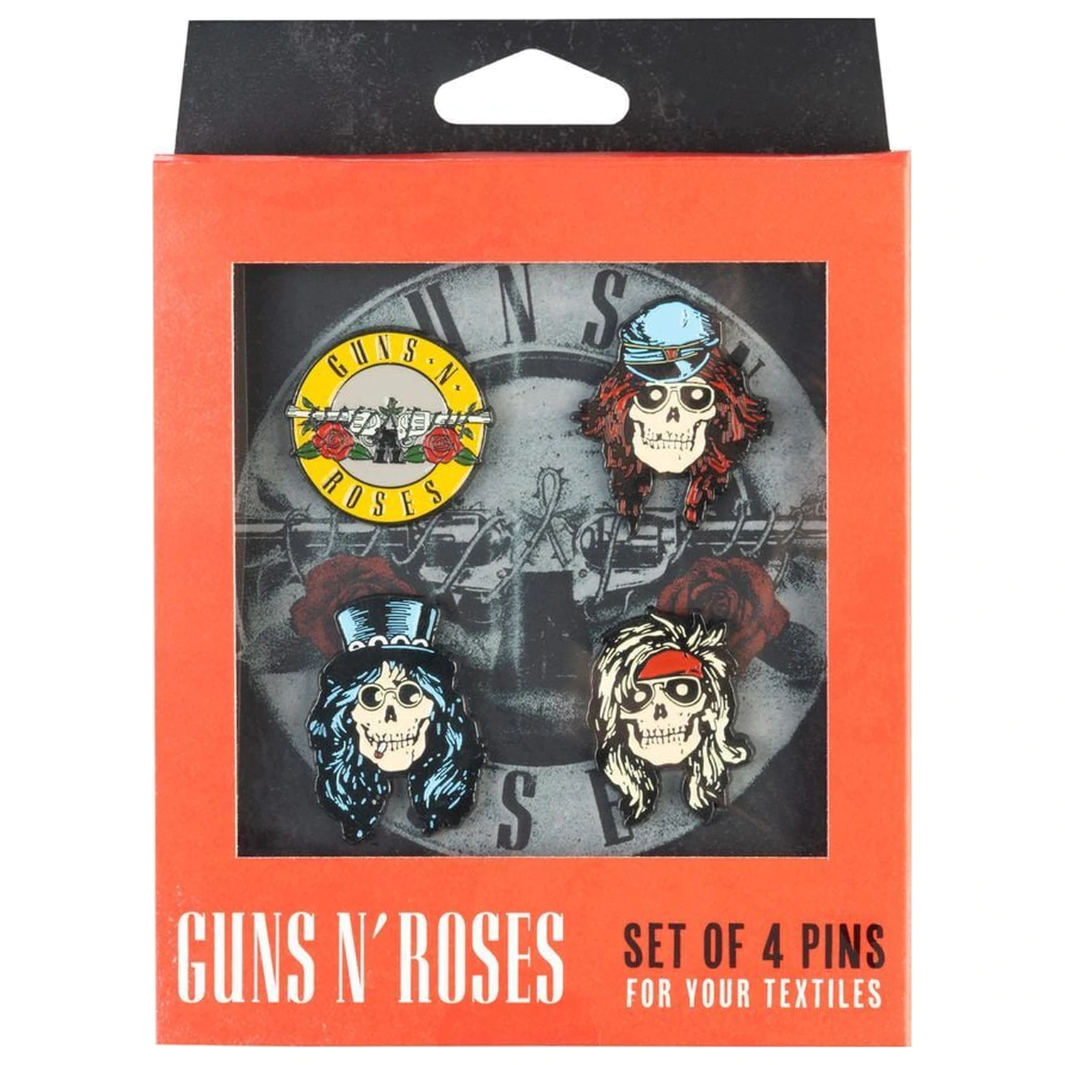 Guns N Roses Set von 4 Pins Produktfoto