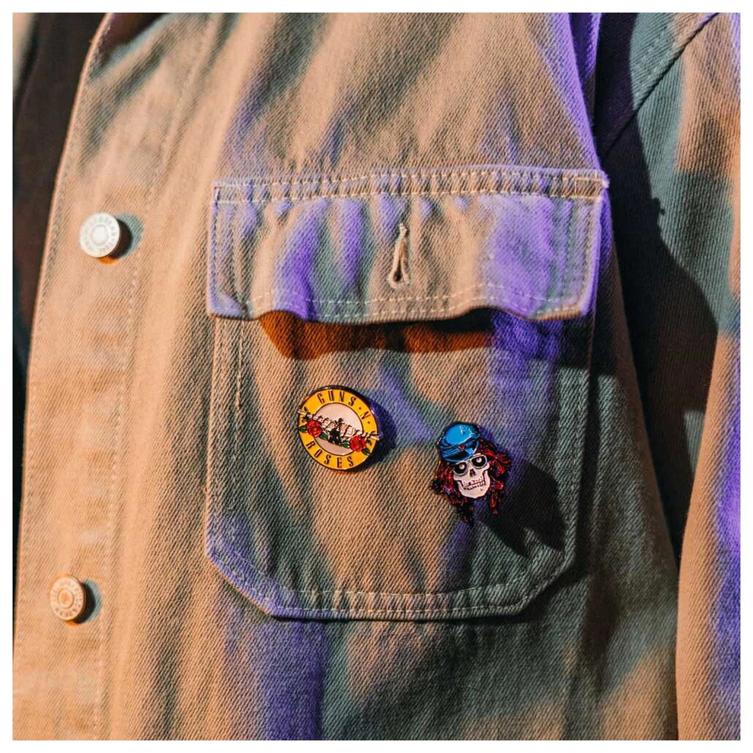 Guns N Roses Set von 4 Pins Produktfoto