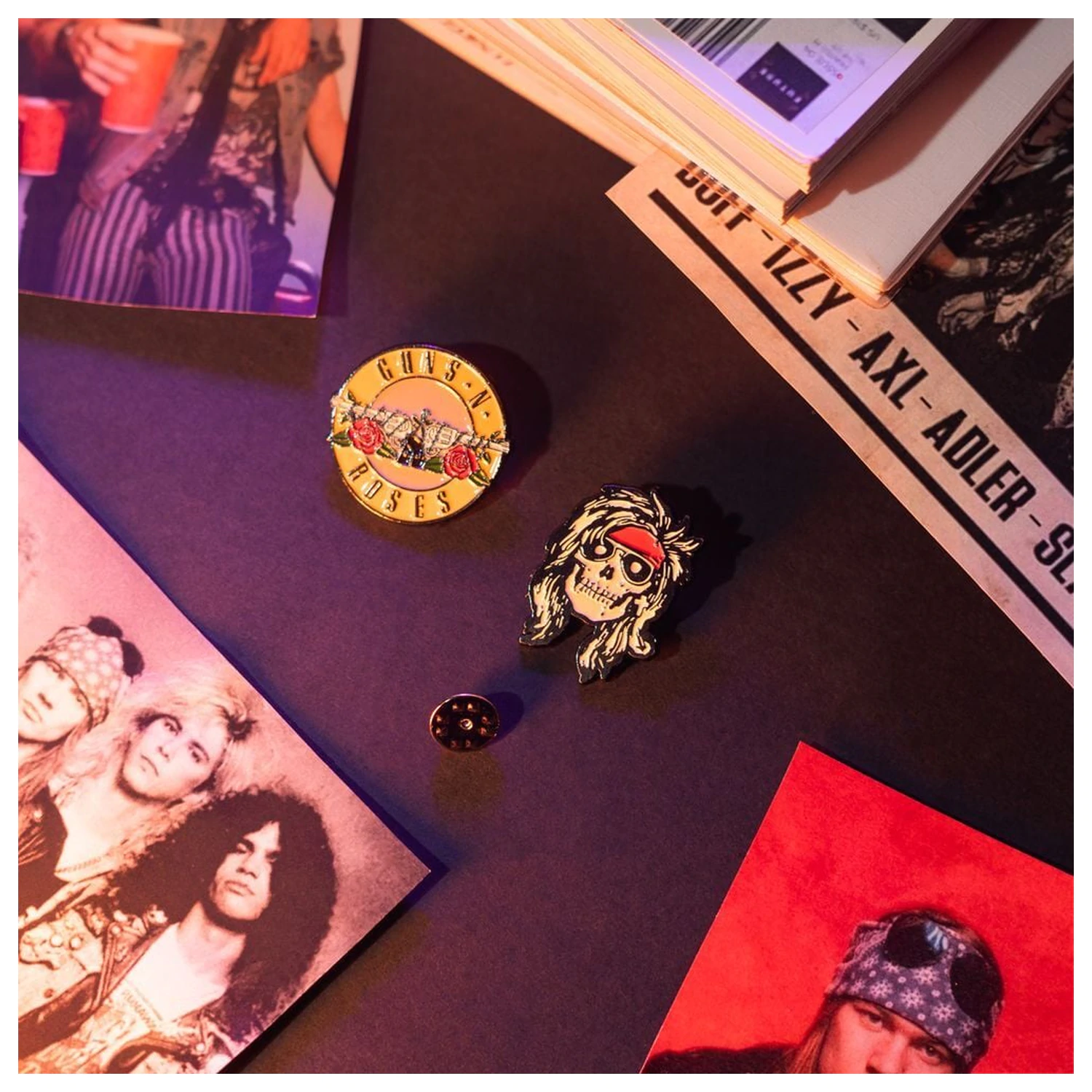 Guns N Roses Set von 4 Pins Produktfoto