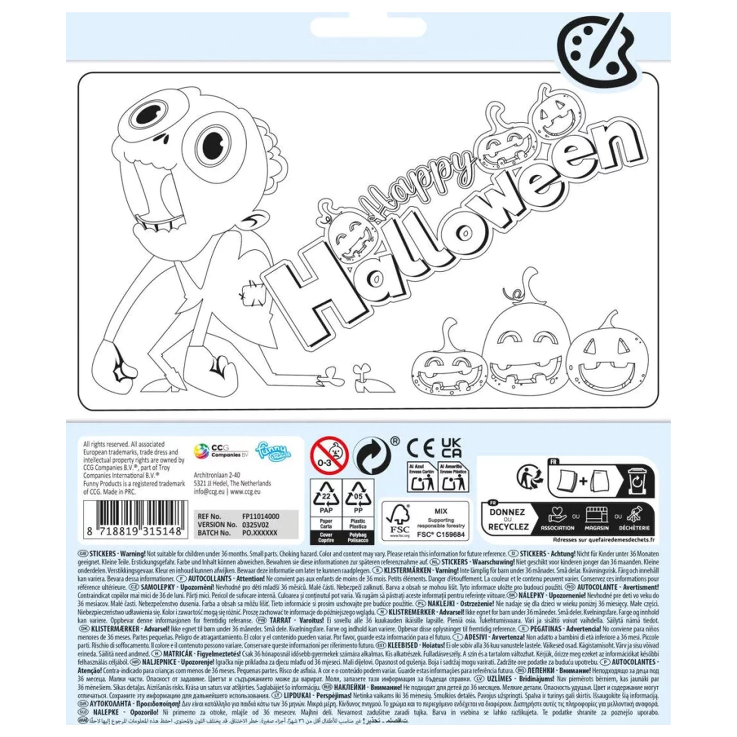 Halloween Monsters Aufkleber Produktfoto