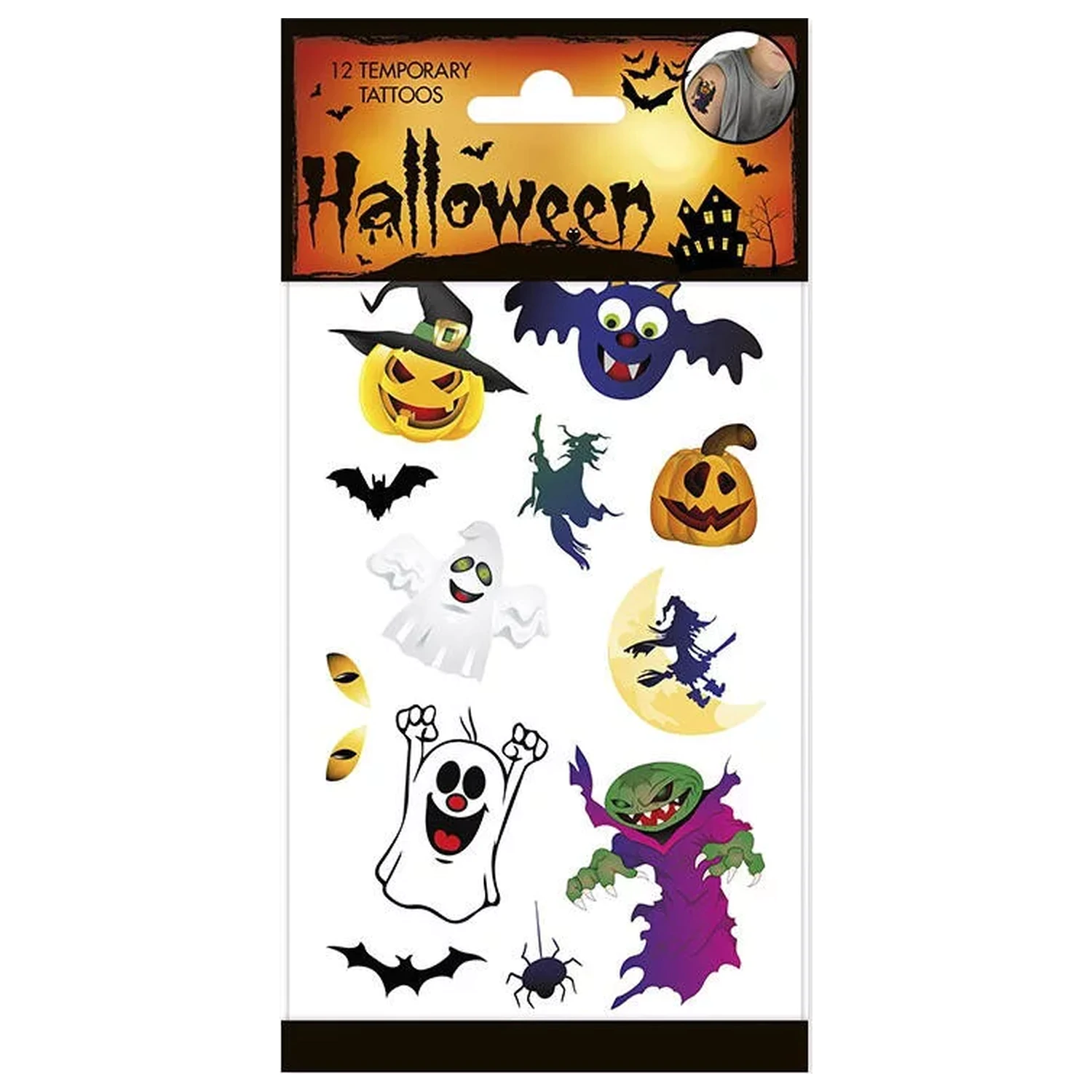 Halloween Scary Tattoos 12 Stück Produktfoto
