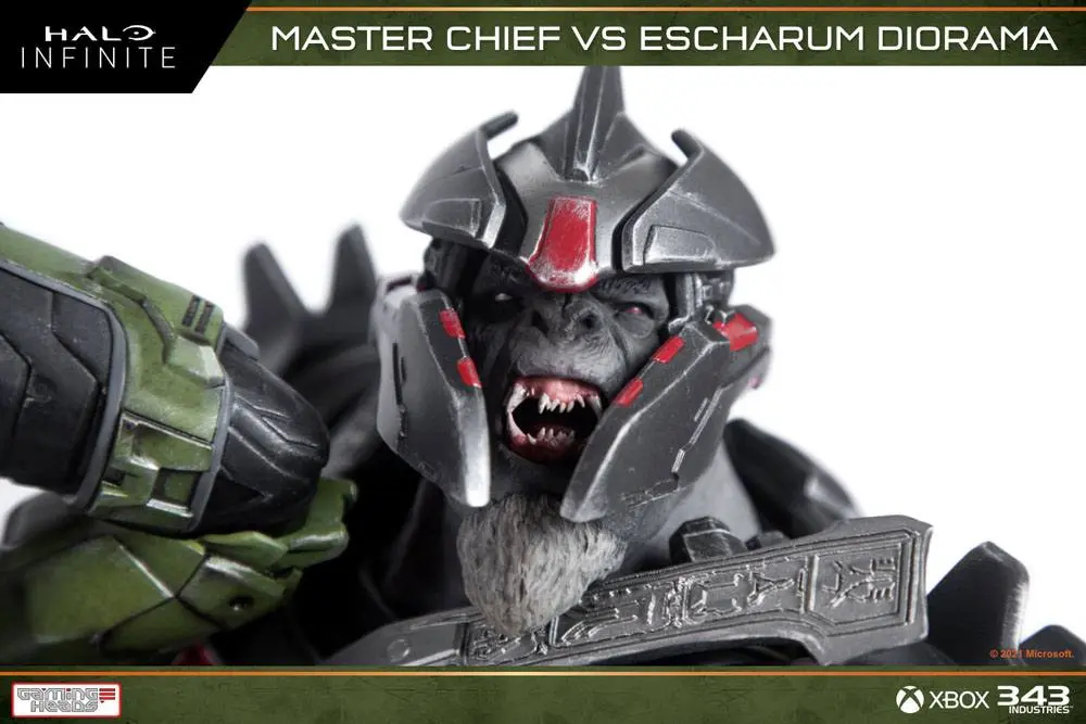 Halo: Infinite Statue 1/8 Master Chief vs. Escharum 31 cm Produktfoto