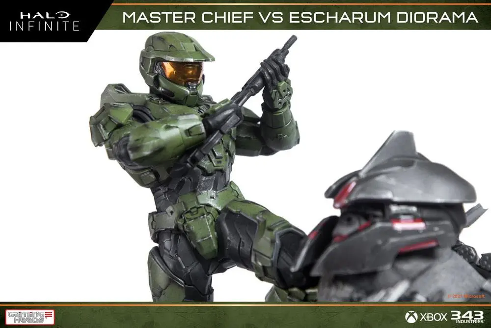 Halo: Infinite Statue 1/8 Master Chief vs. Escharum 31 cm Produktfoto