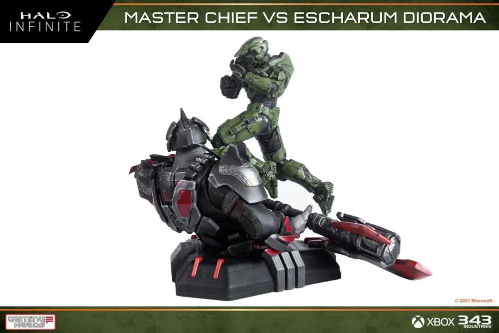 Halo: Infinite Statue 1/8 Master Chief vs. Escharum 31 cm Produktfoto