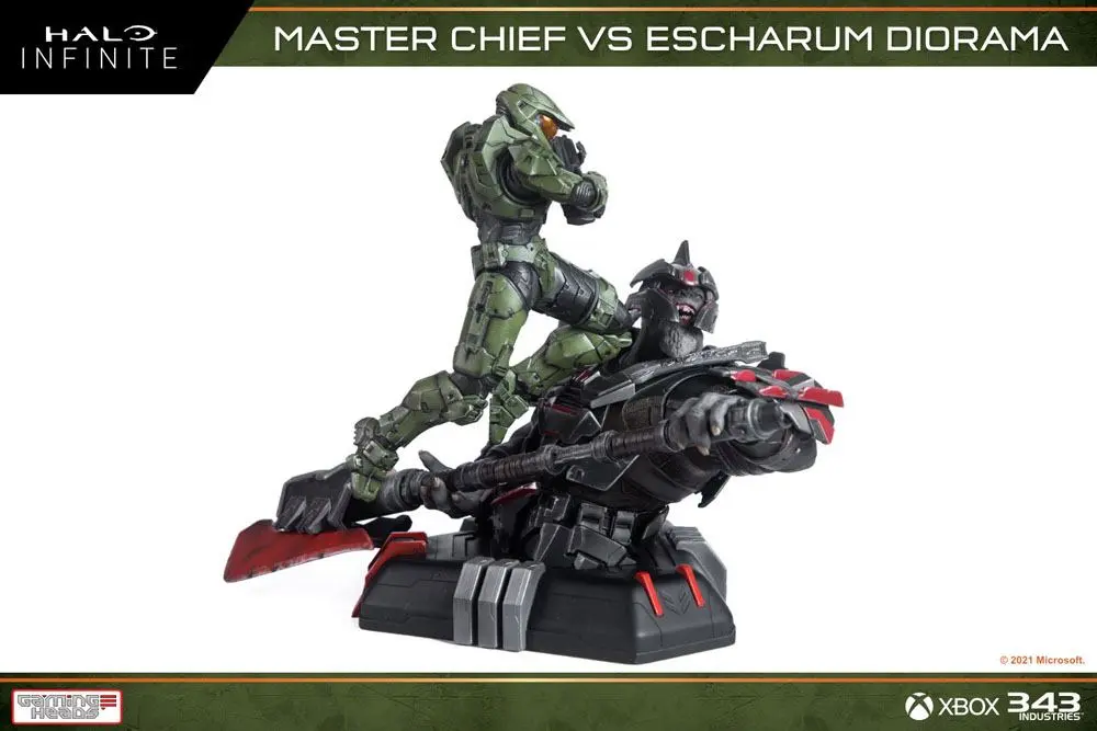 Halo: Infinite Statue 1/8 Master Chief vs. Escharum 31 cm Produktfoto