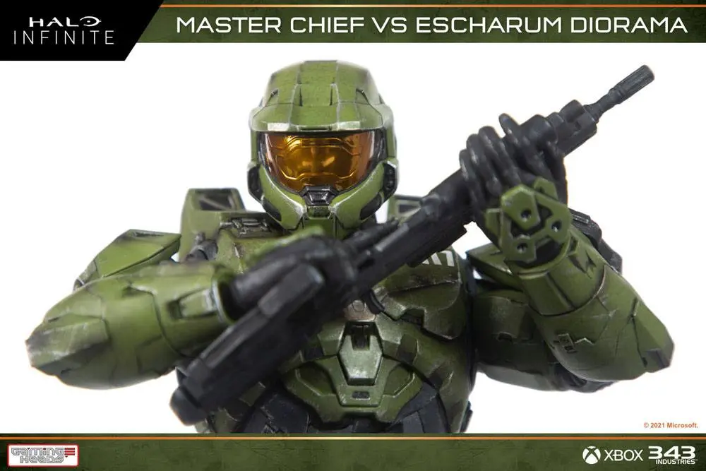Halo: Infinite Statue 1/8 Master Chief vs. Escharum 31 cm Produktfoto