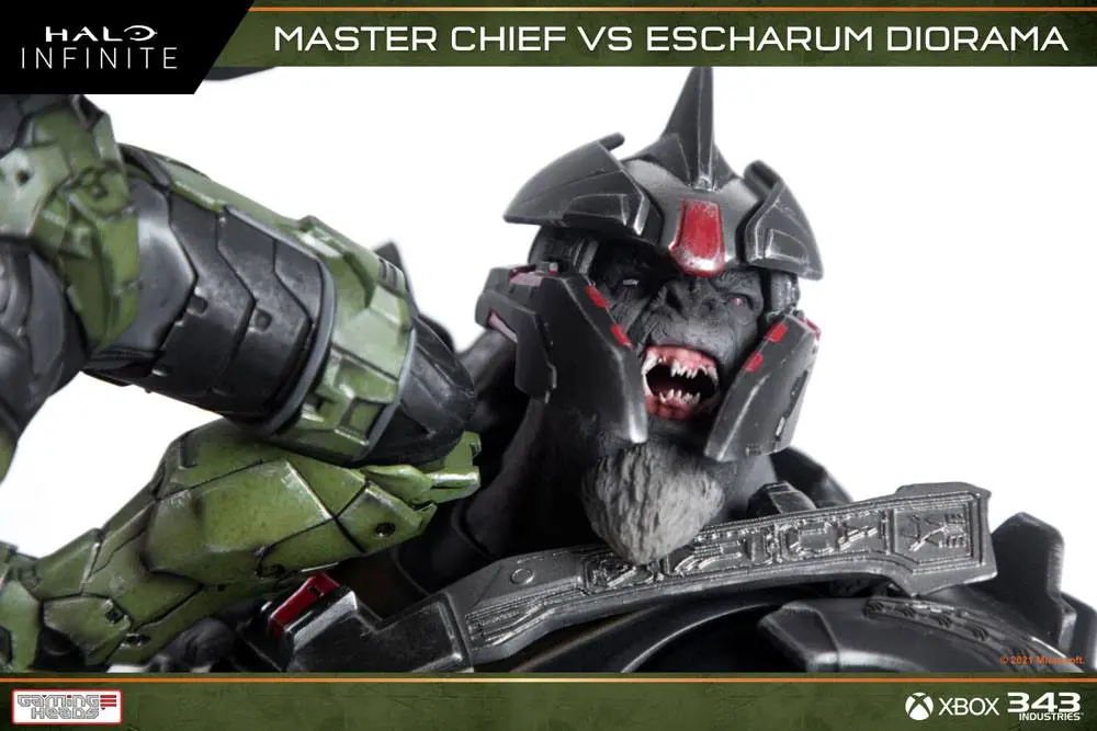 Halo: Infinite Statue 1/8 Master Chief vs. Escharum 31 cm Produktfoto