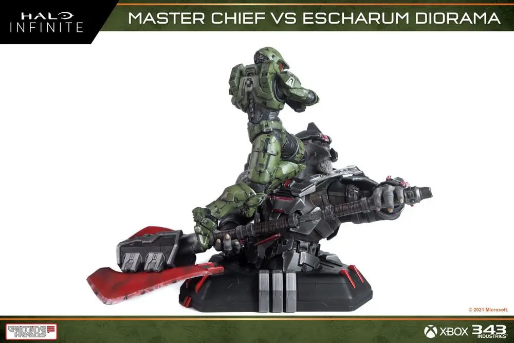 Halo: Infinite Statue 1/8 Master Chief vs. Escharum 31 cm Produktfoto