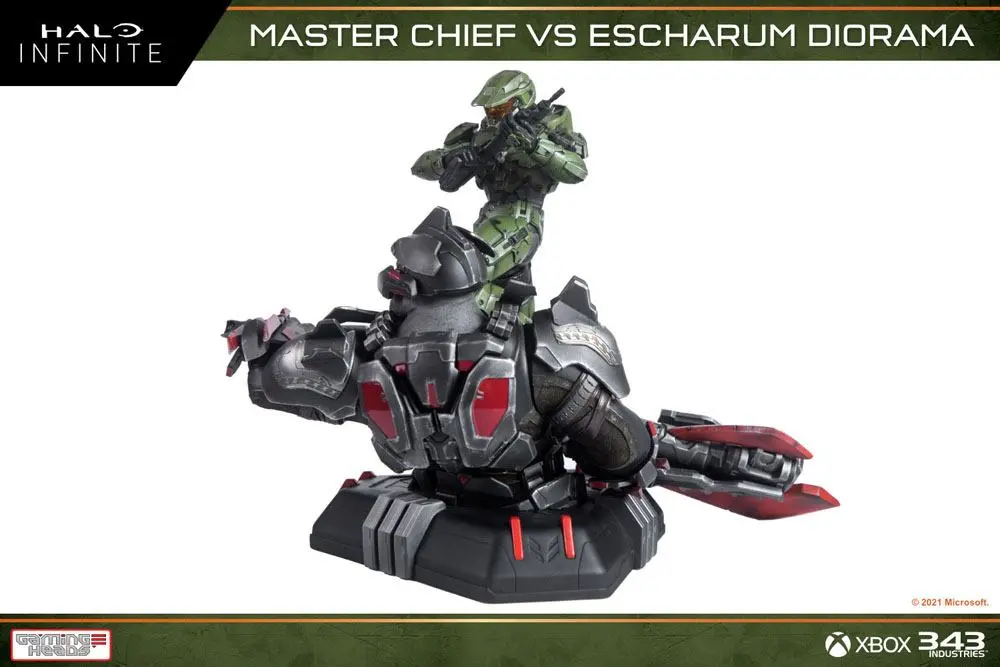 Halo: Infinite Statue 1/8 Master Chief vs. Escharum 31 cm Produktfoto