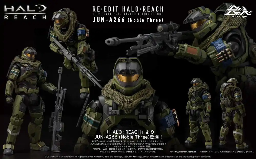 Halo:Reach Actionfigur 1/12 Jun-A266 (Noble Three) 17 cm Produktfoto