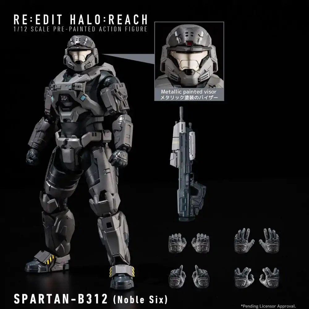 Halo: Reach Actionfigur 1/12 Spartan-B312 Noble Six 18 cm Produktfoto
