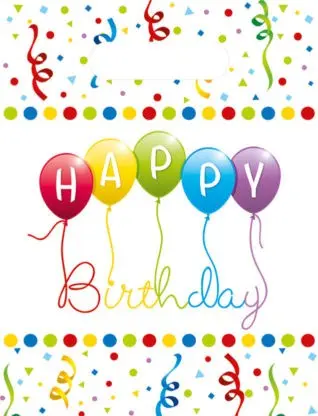 Happy Birthday Streamers Geschenktasche 6 Stück Produktfoto