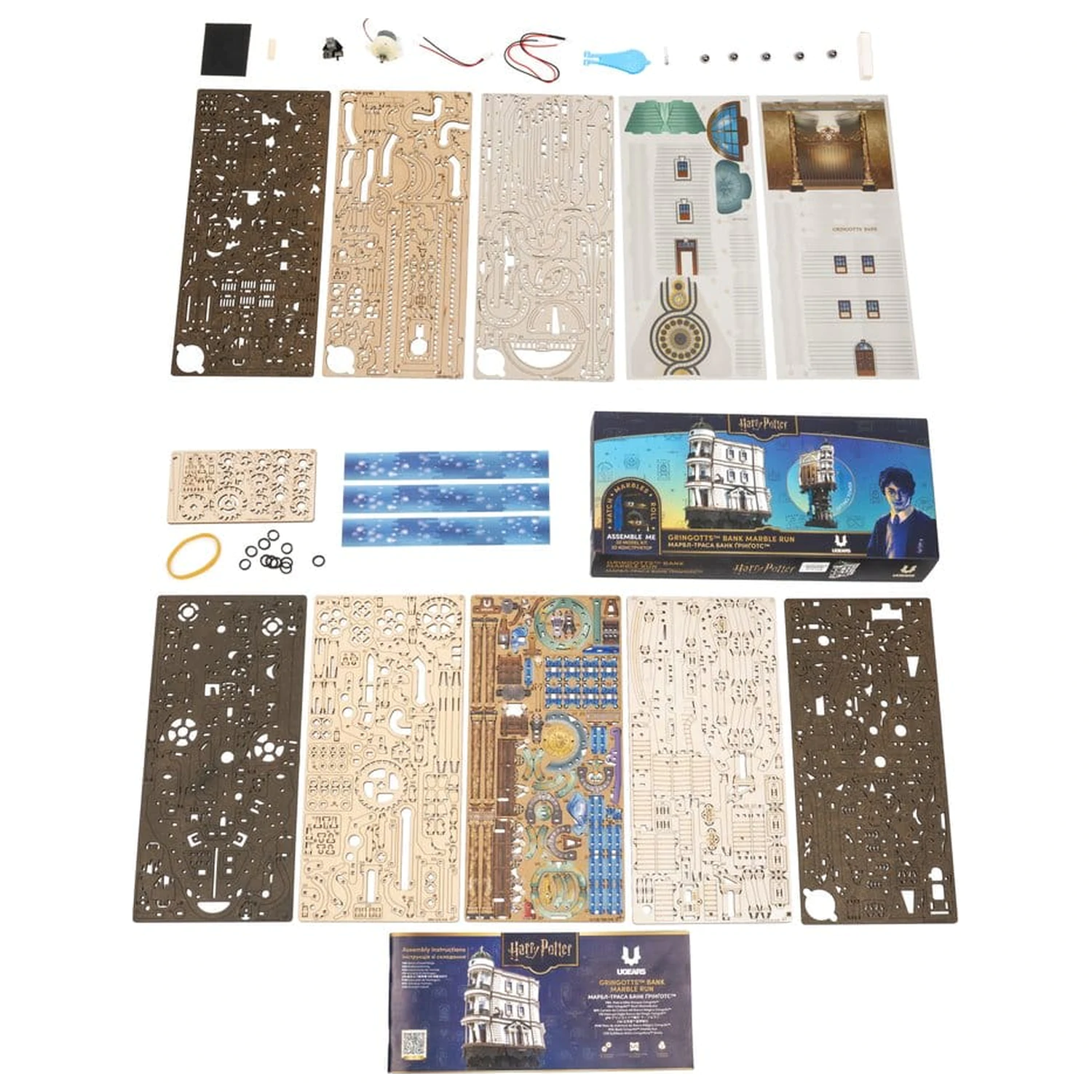 Harry Potter 3D Holzpuzzle Gringotts Bank Murmelbahn Produktfoto