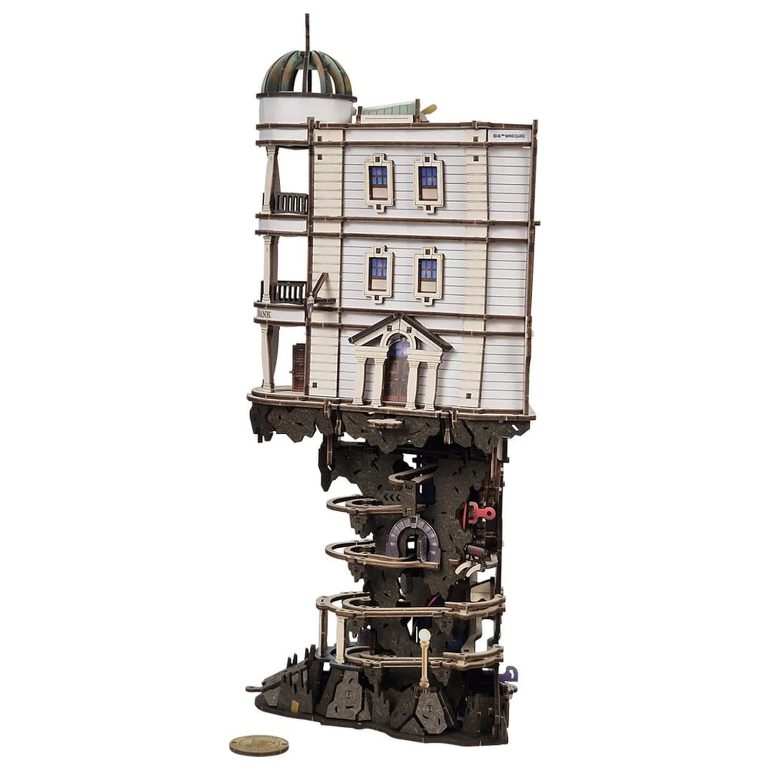 Harry Potter 3D Holzpuzzle Gringotts Bank Murmelbahn Produktfoto