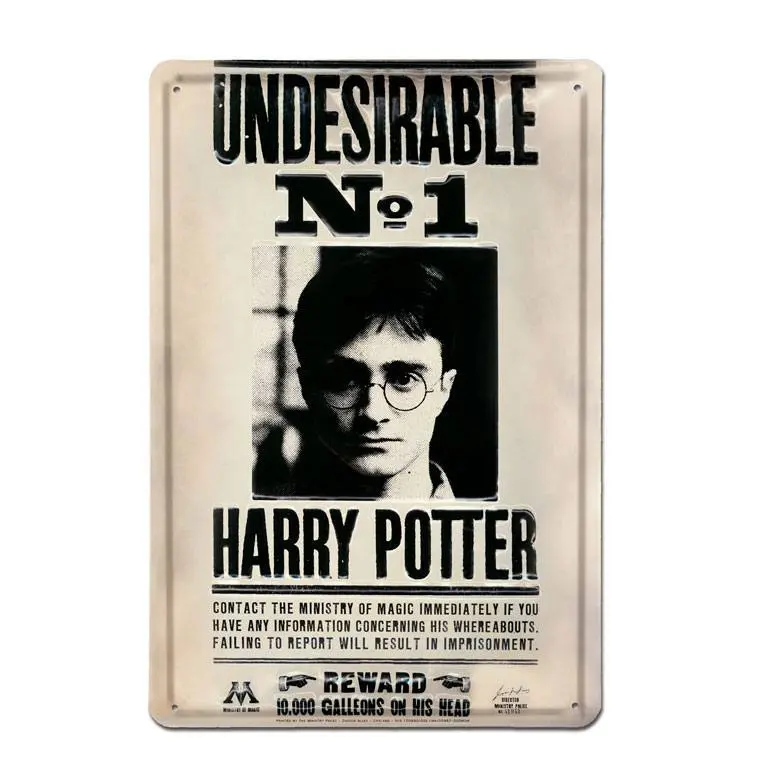 Harry Potter 3D Blechschild Undesirable No 1 20 x 30 cm Produktfoto