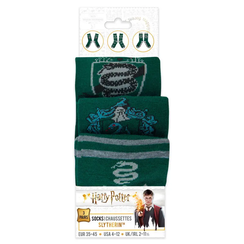 Harry Potter Socken 3er-Pack Slytherin termékfotó