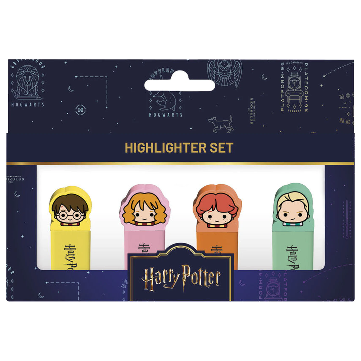 Harry Potter 4er-Set Textmarker mit Topper Produktfoto