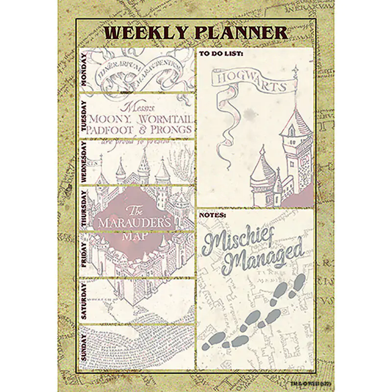 Harry Potter A5 Map A5 Wochenplaner Produktfoto