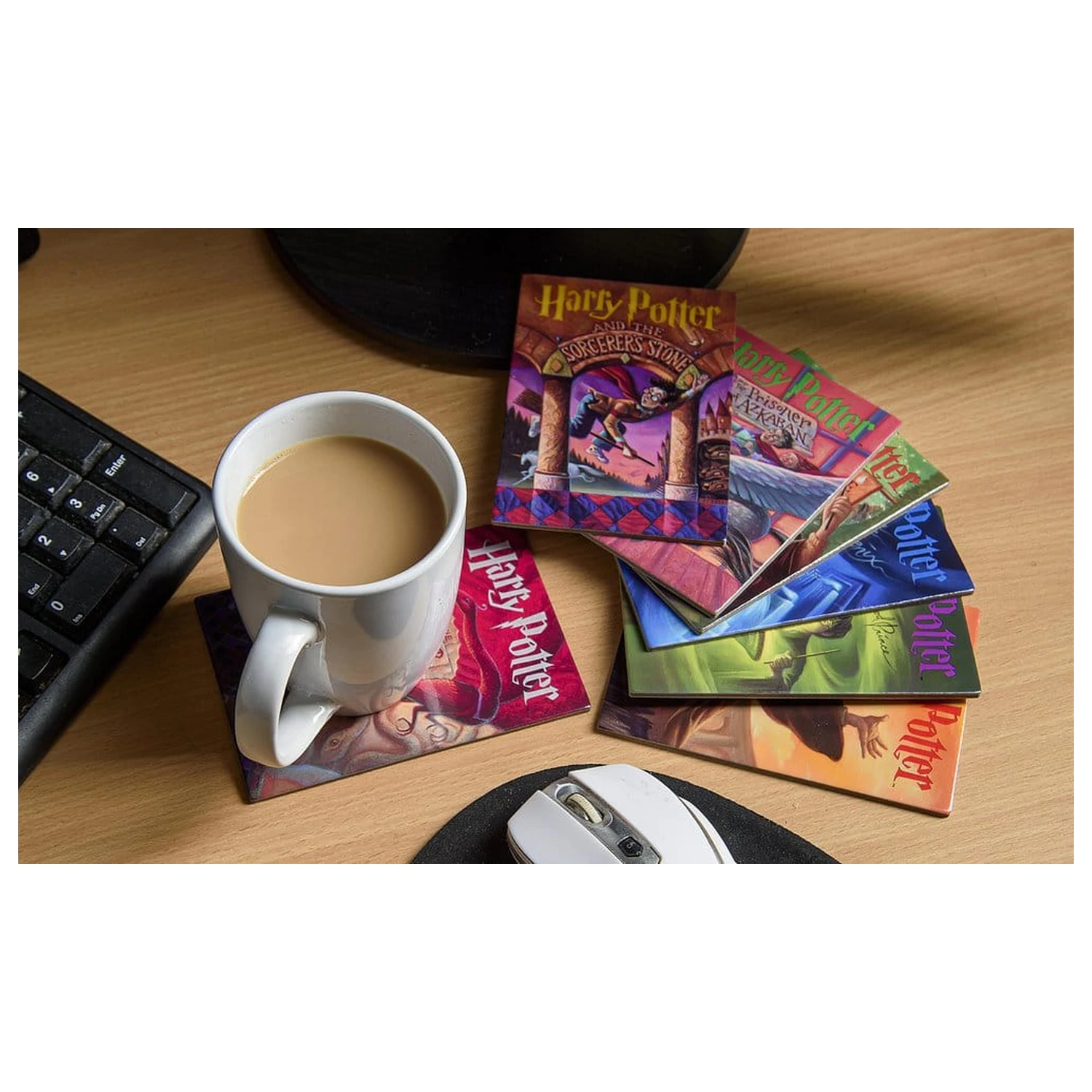 Harry Potter Untersetzer Buch inspiriert (7er Set) Produktfoto