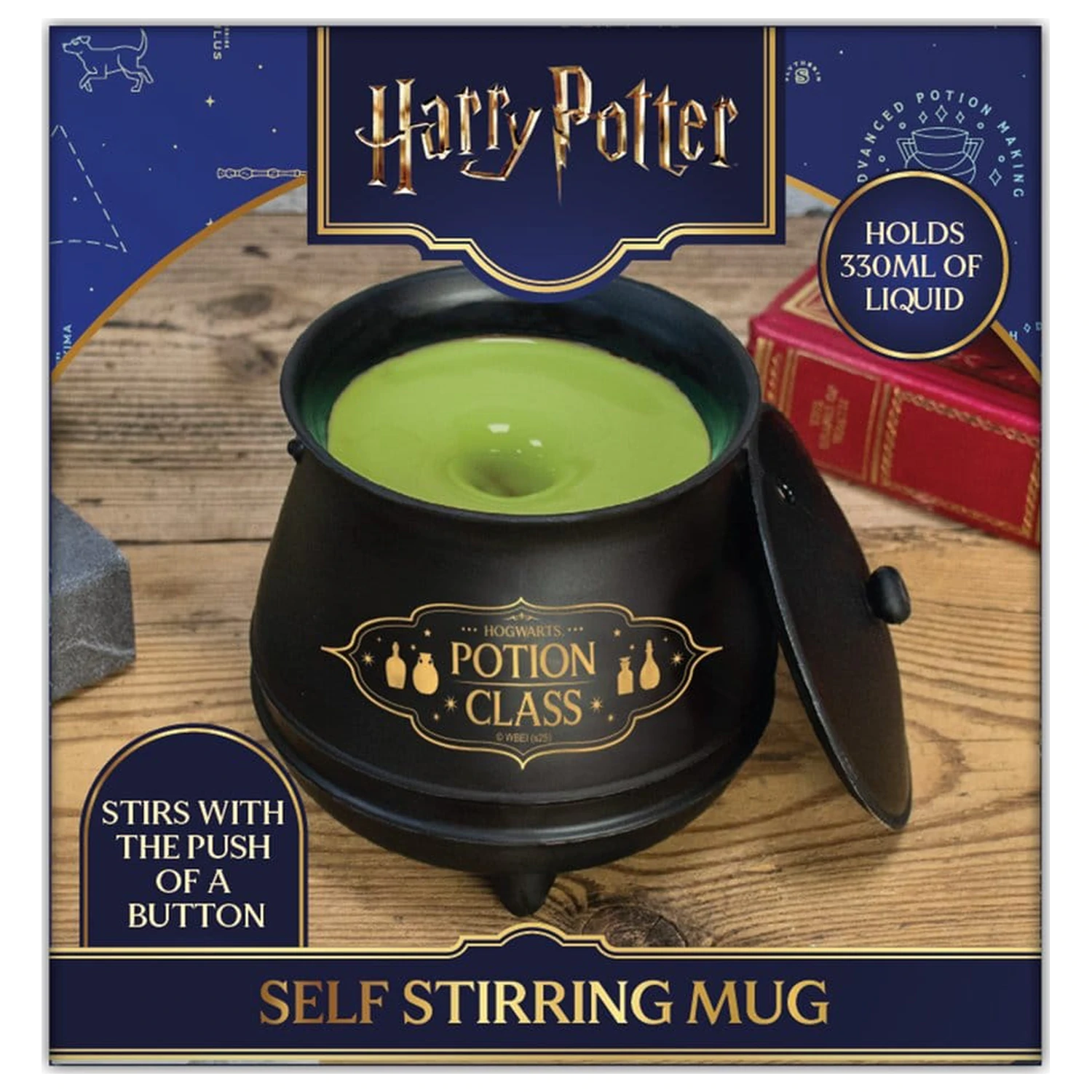 Harry Potter Tasse Selbstrührender Kessel mit Deckel Magical Locations Produktfoto
