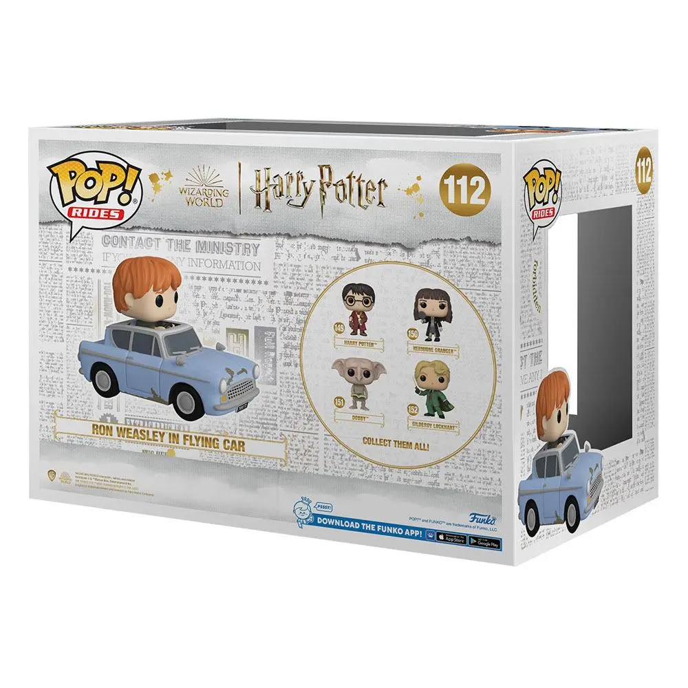 Harry Potter - Chamber of Secrets Anniversary POP! Rides Vinyl Figur Ron w/Car 15 cm termékfotó