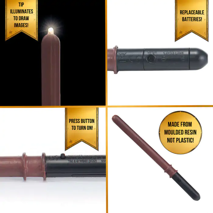 Harry Potter Draco Malfoy Lichtmaler Zauberstab Produktfoto