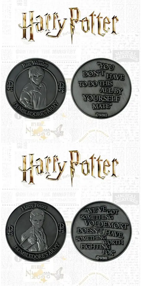 Harry Potter Sammlermünze 2er-Pack Dumbledore's Army: Harry & Ron Limitierte Edition Produktfoto