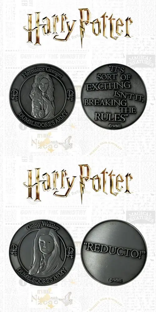 Harry Potter Sammlermünzen 2er-Pack Dumbledore's Army: Hermione & Ginny Limited Edition Produktfoto