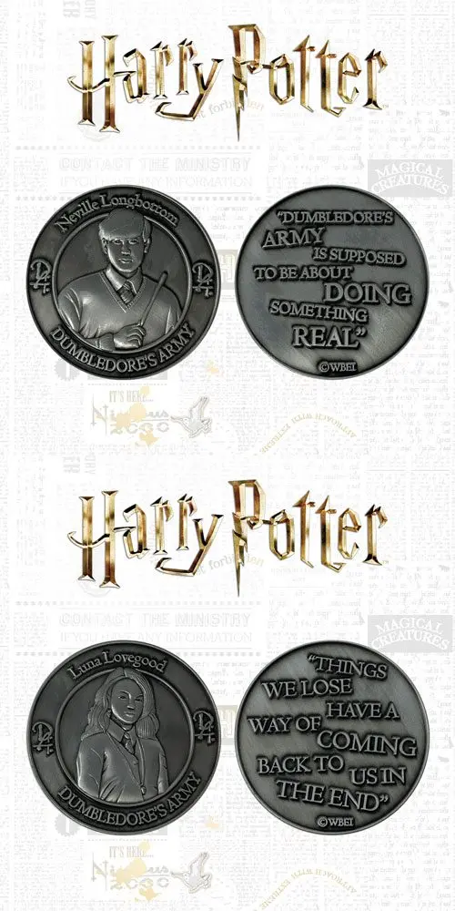 Harry Potter Sammelmünzen 2er-Pack Dumbledore's Army: Neville & Luna Limitierte Edition Produktfoto