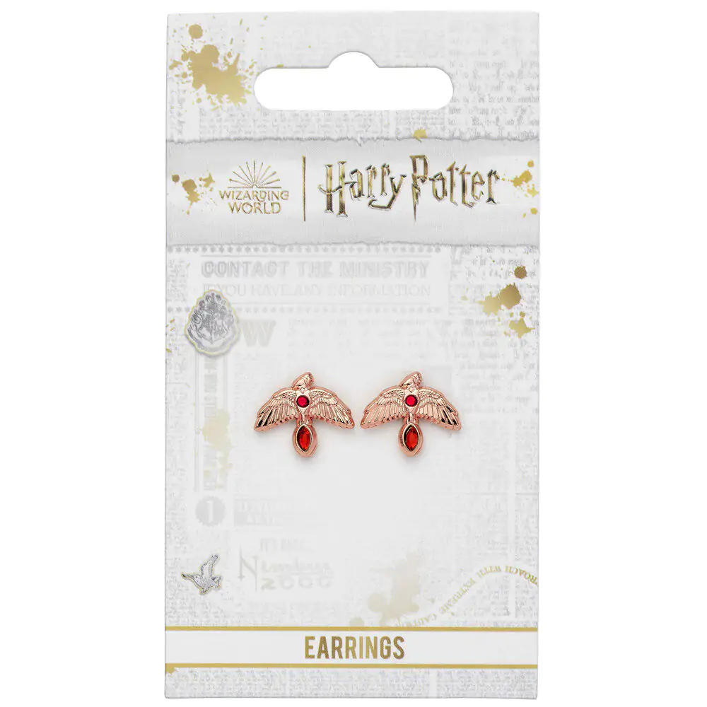 Harry Potter Fawkes Rose Ohrringe Produktfoto
