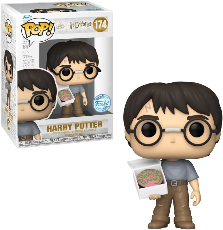 Harry Potter Funko POP! Movies Vinyl Figur Geburtstag Harry mit Kuchen Exclusive Edition 9 cm Produktfoto