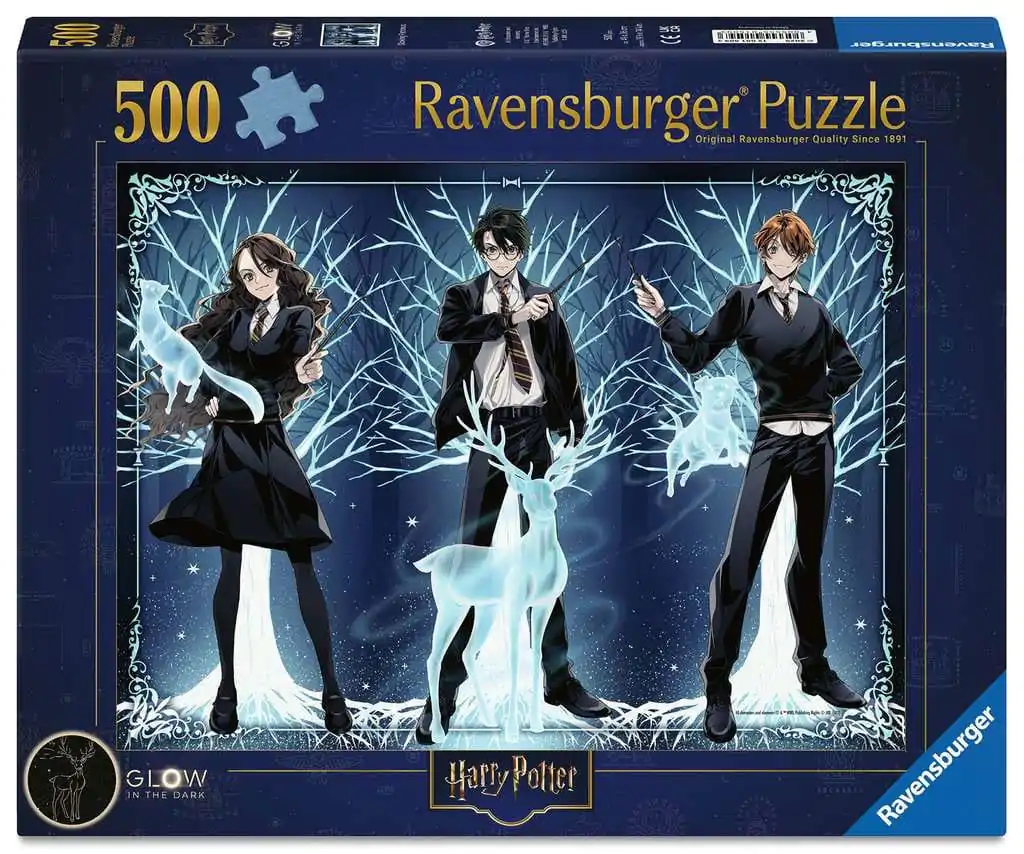 Harry Potter Glow-in-the-Dark Puzzle Leuchtender Patronus (500 Teile) Produktfoto