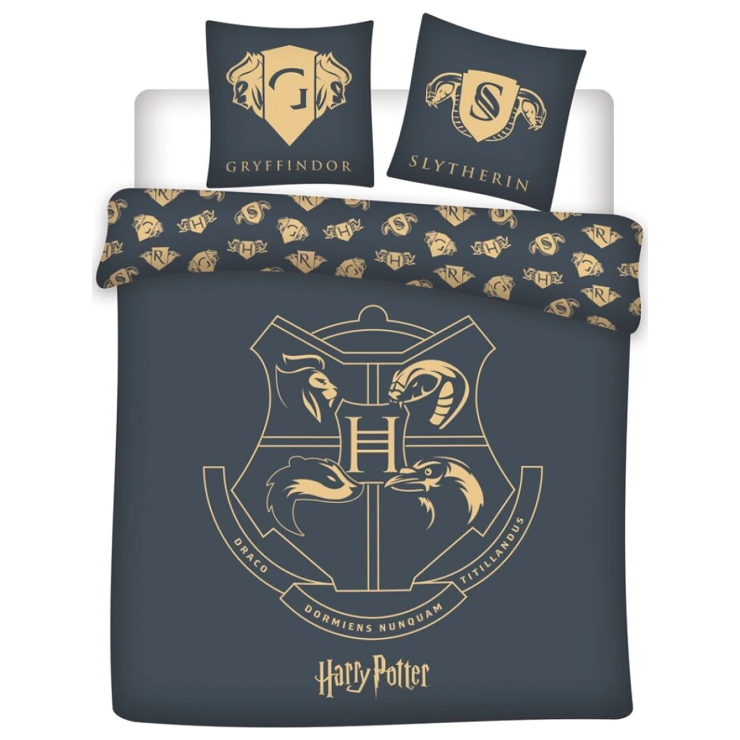 Harry Potter grauer Bettdeckenbezug Produktfoto