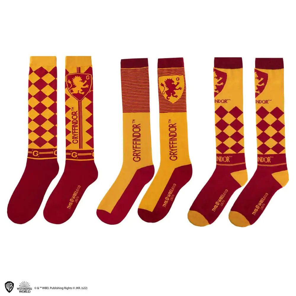 Harry Potter Kniestrümpfe 3er-Pack Gryffindor Produktfoto