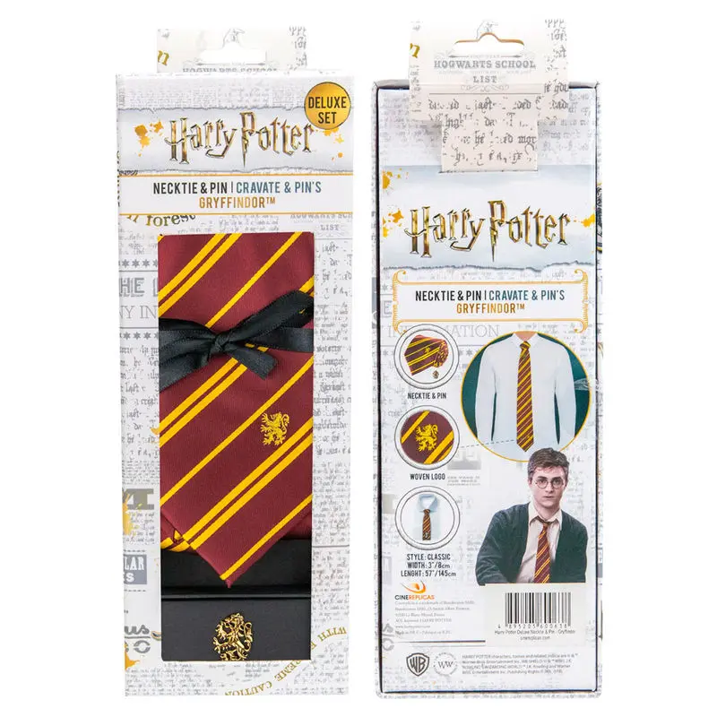 Harry Potter Krawatte & Ansteck-Pin Deluxe Box Gryffindor Produktfoto