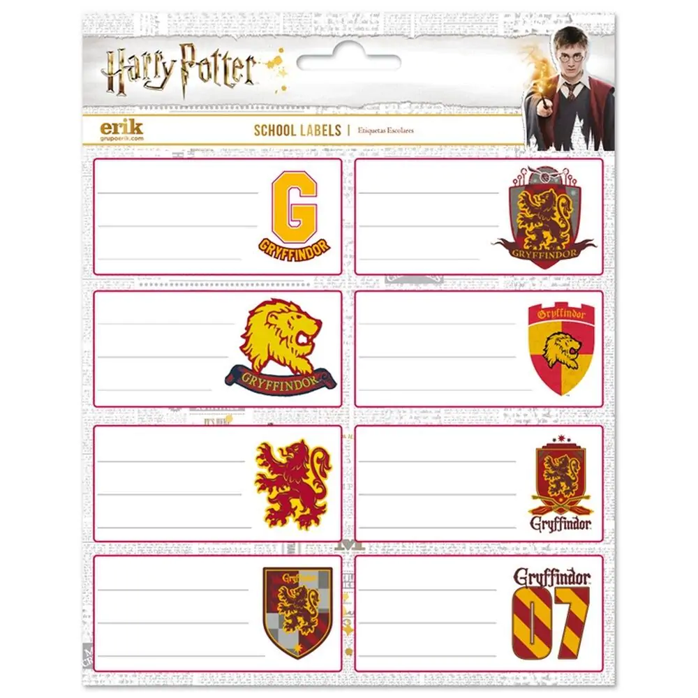 Harry Potter Gryffindor Buchetiketten Produktfoto