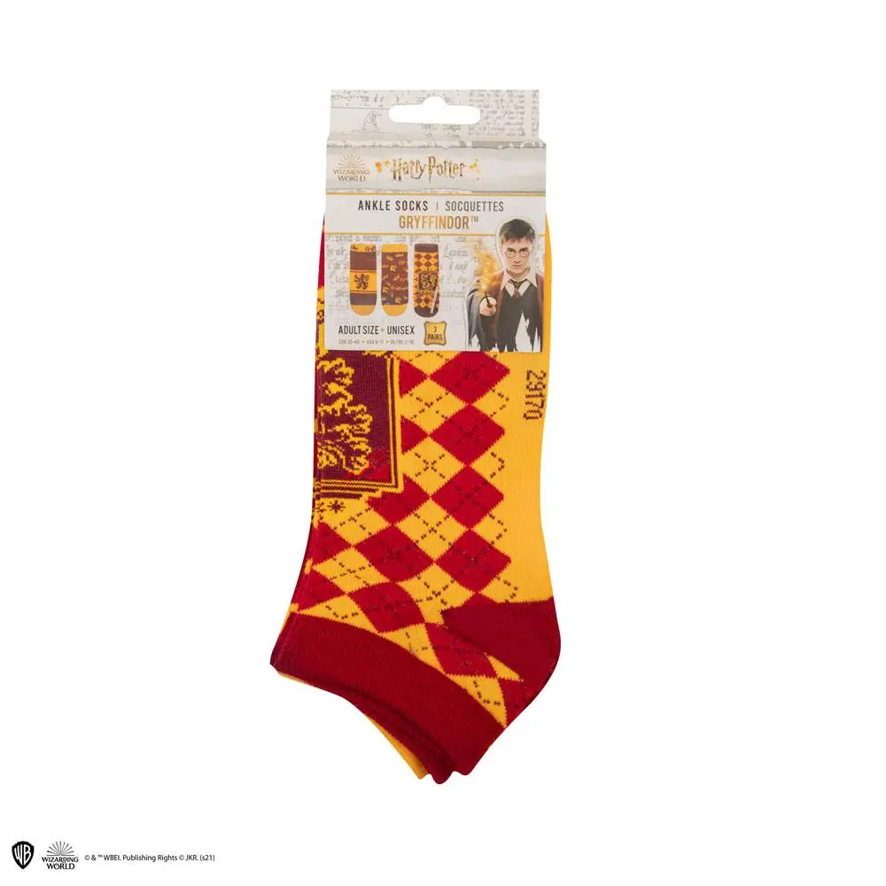 Harry Potter Knöchelsocken 3er-Pack Gryffindor termékfotó