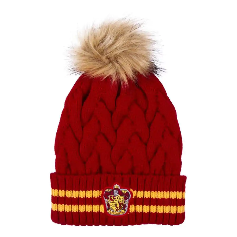 Harry Potter Beanie Pompon Gryffindor Dunkelrot Produktfoto