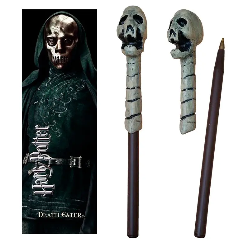 Harry Potter Death Eater Skull Zauberstab Kugelschreiber and Lesezeichen termékfotó