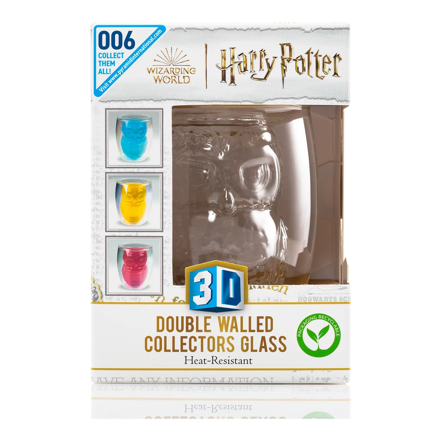 Harry Potter 3D Glas Hedwig Produktfoto