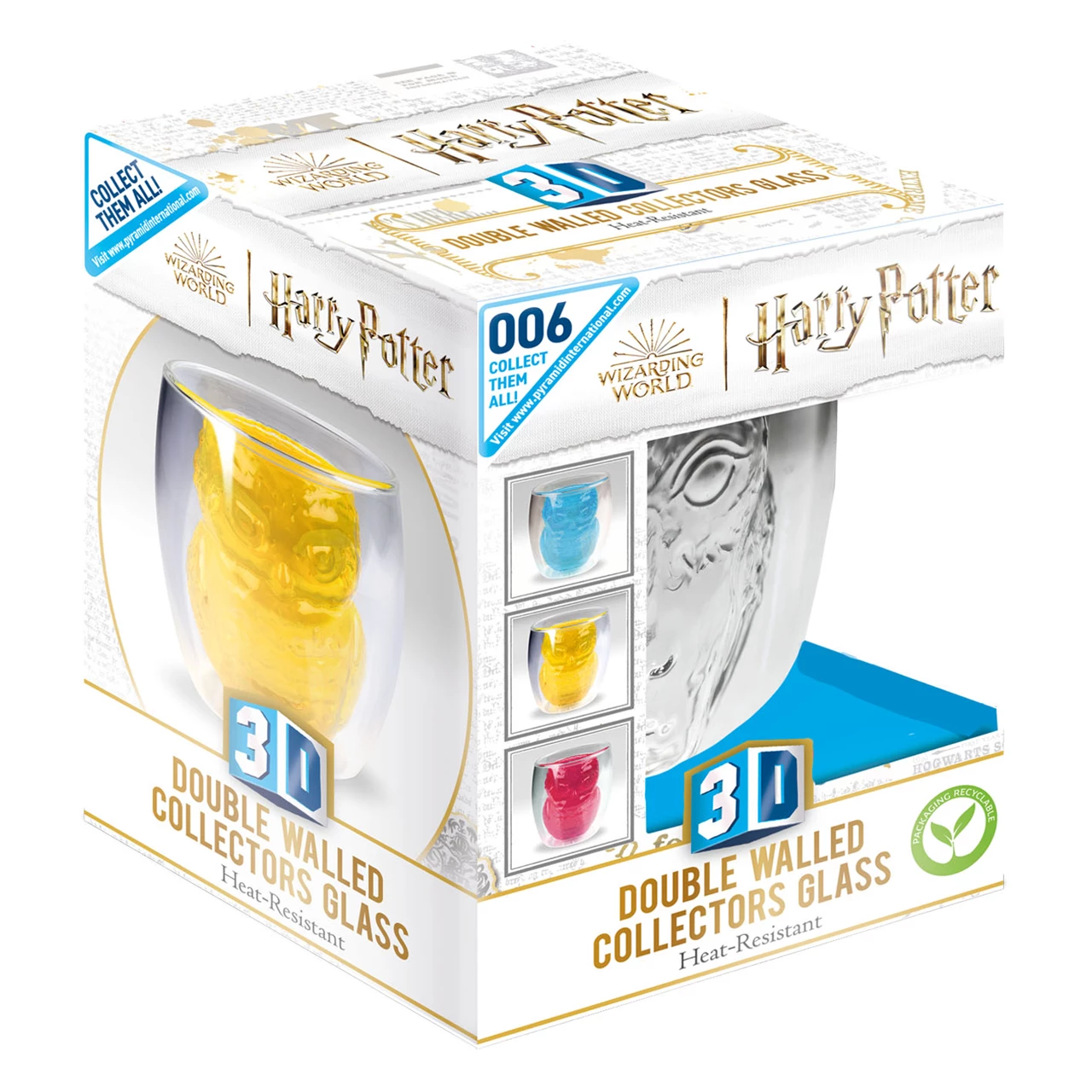 Harry Potter 3D Glas Hedwig Produktfoto