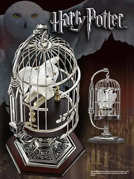 Harry Potter Miniatur Hedwig im Kaefig Produktfoto