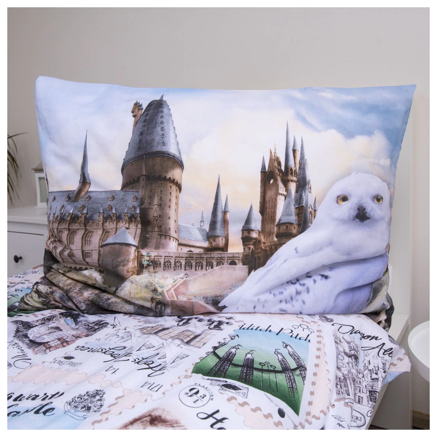 Harry Potter Hedwig Fly Bettbezug Set Produktfoto