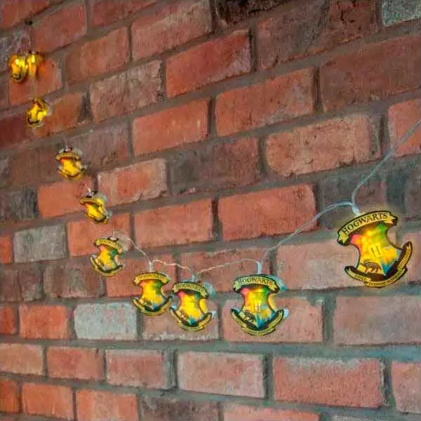 Harry Potter Weihnachts-Lichterkette Hogwarts Crests Produktfoto